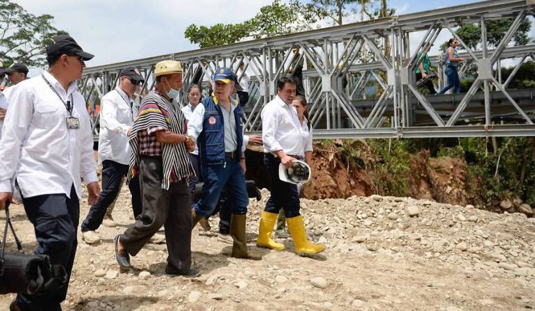 Un año después de la tragedia Ministro del Interior visita Mocoa, para verificar avance de las obras de reconstrucción.
