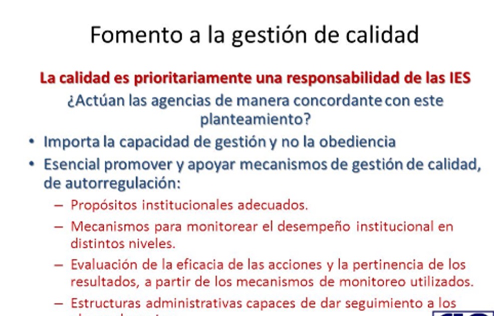 Fomento a la gestión de calidad