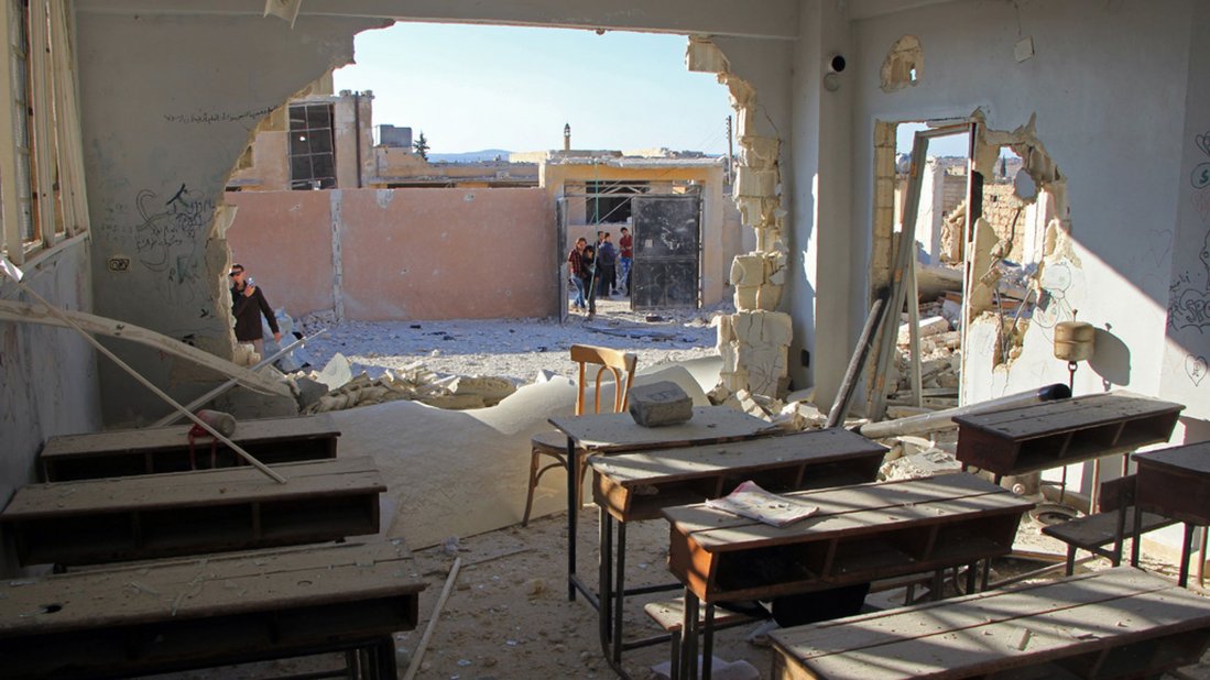Bombardearon una escuela en Siria