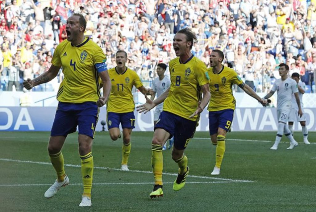 Con penal marcado por el VAR, Suecia vence a Corea del Sur 1-0