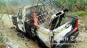 Incendian camioneta en Palma Sola