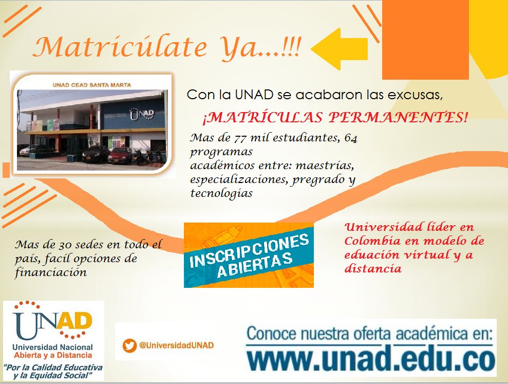 Matricúlate en la Unad ya