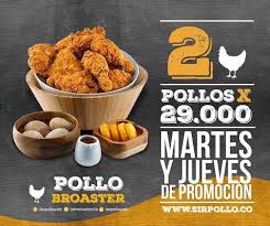 Lleve su promoción de Pollo por el día de Hoy