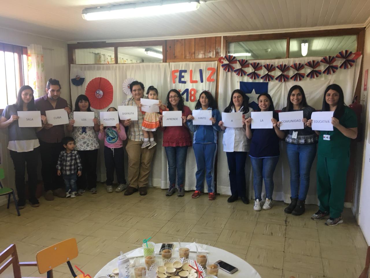 Sala Cuna “Los Pollitos” celebra fiestas patrias en comunidad