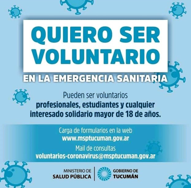 SUMATE, VOS PODES SER UN VOLUNTARIO