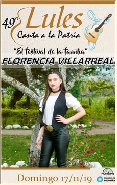 FLORENCIA VILLARREAL EN LULES CANTA A LA PATRIA
