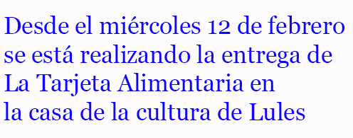 TARJETA  ALIMENTARIA