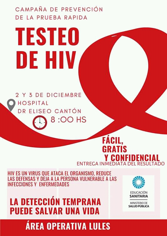 TESTEO DE H.I.V  FACIL GRATIS Y CONFIDENCIAL