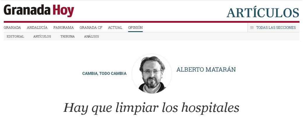 Hay que limpiar los hospitales