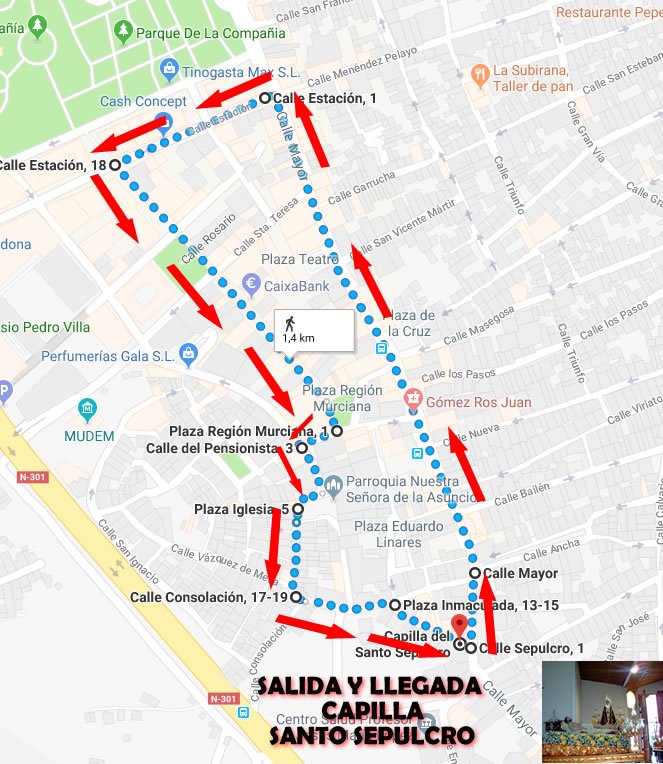 Hoy, viernes, 19 de abril a las 21 horas, está programada la Procesión del Santo Entierro.  Las condiciones meteorológicas no son favorables