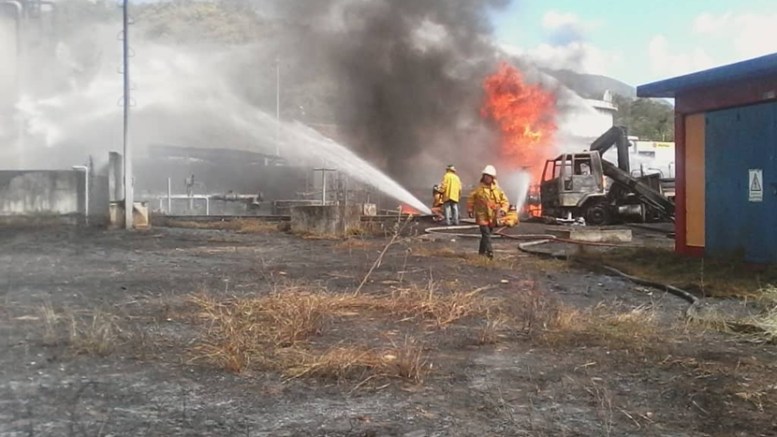 Varios trabajadores de Pdvsa resultaron heridos tras fuerte incendio en llenadero de Guatire