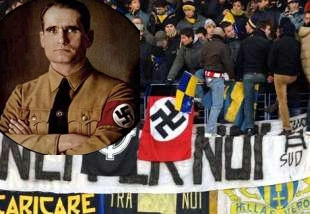 Ultras del Hellas Verona celebraron su ascenso a la Serie A con cánticos a favor de Rudolf Hess