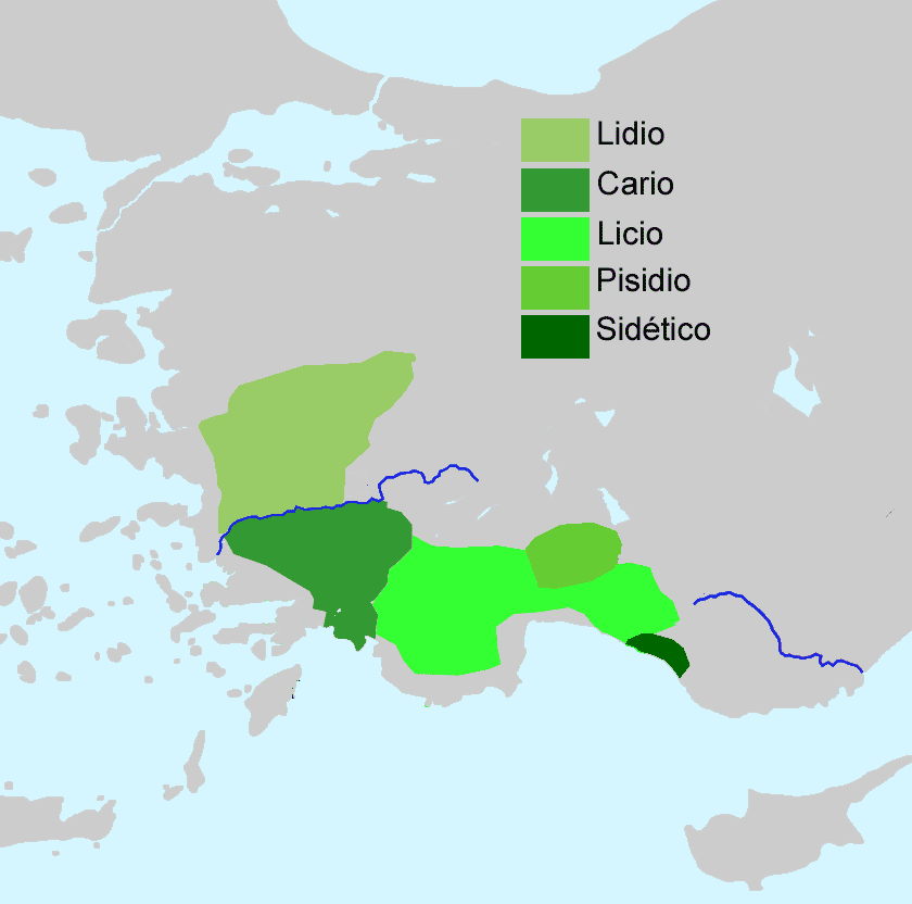 El desplazamiento de las lenguas Anatolias.