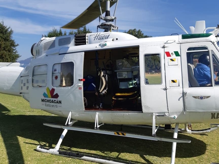 Recién nacido con cardiopatía congénita, es trasladado en ambulancia aérea a Morelia
