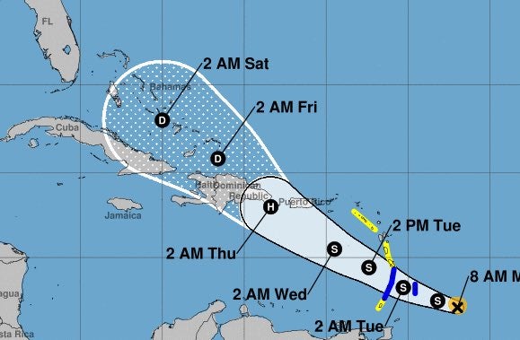 La tormenta tropical Dorian se fortalece