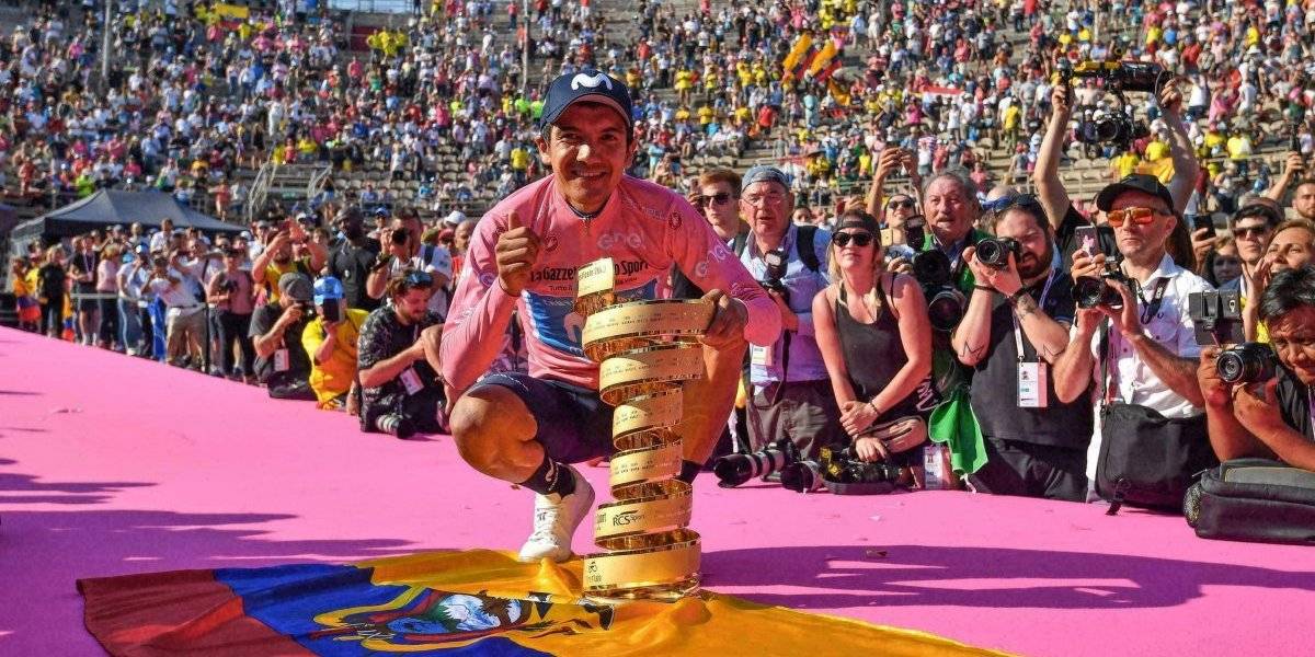 Ecuatoriano Richard Carapaz se corona en el Giro de Italia