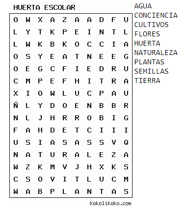 SOPA DE LETRAS