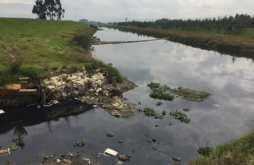 Rio Bogotá en Bosa