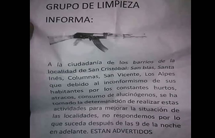 LIMPIEZA SOCIAL EN BOGOTA