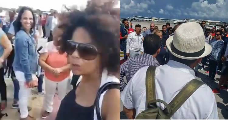 Avión donde viajaba la humorista Cheddy Garcias aterriza de emergencia.
