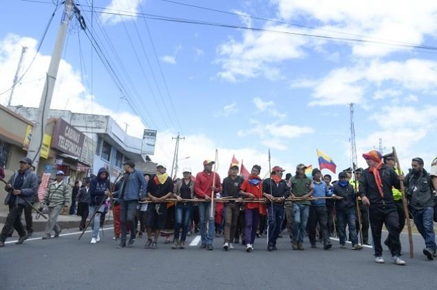 Marcha Indígena se dirige a Quito