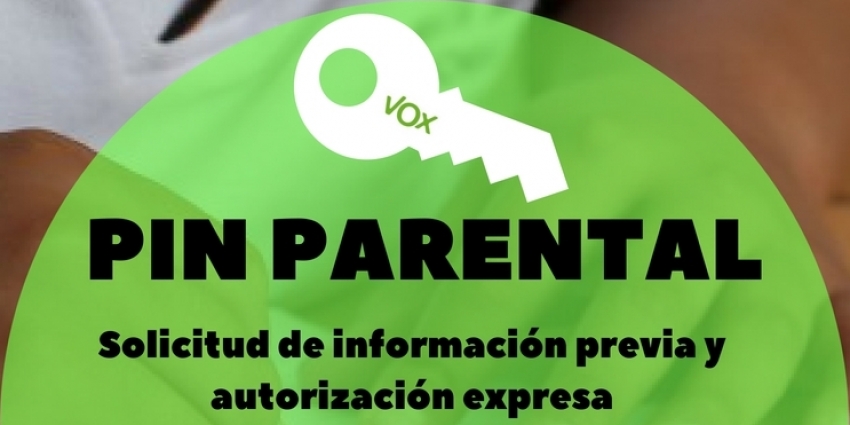Vox solicita implementar el pin parental en Andalucía.