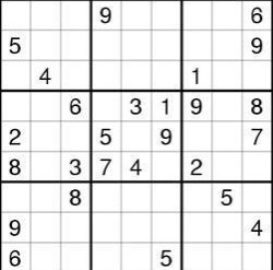 Sudoku de dificultad FÁCIL