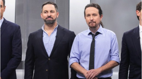 Santiago Abascal cambia radicalmente su posición política, situándose en el partido político Podemos.
