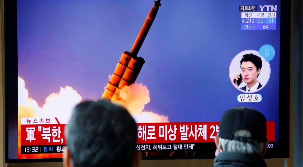 Corea del Norte lanza dos misiles al mar
