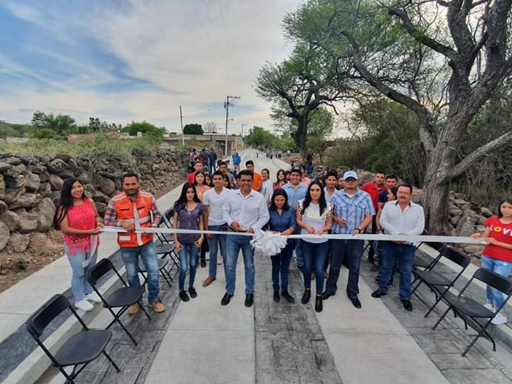 Inauguración de las calles principales de "Santa María  de los Ángeles jalisco".