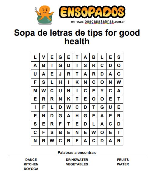 Sopa de letras.