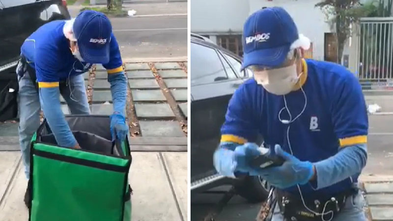  Video muestra cómo se hace una entrega delivery con el protocolo para Covid19