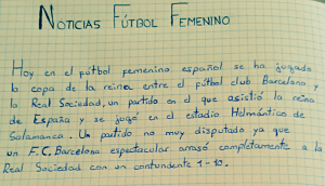 Miguel. Noticias del fútbol femenino.