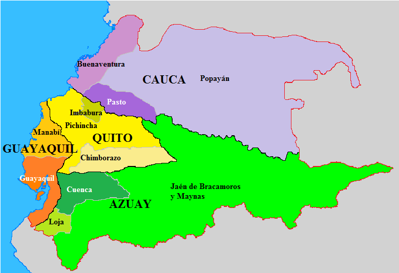 El territorio ecuatoriano en 1830