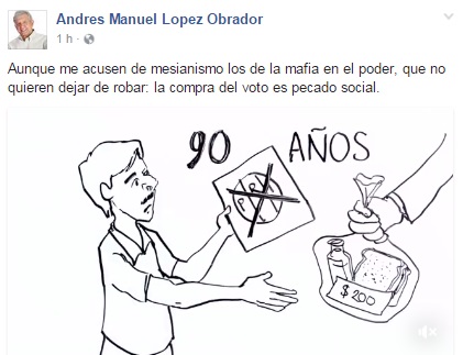 "La compra del voto es pecado social": AMLO