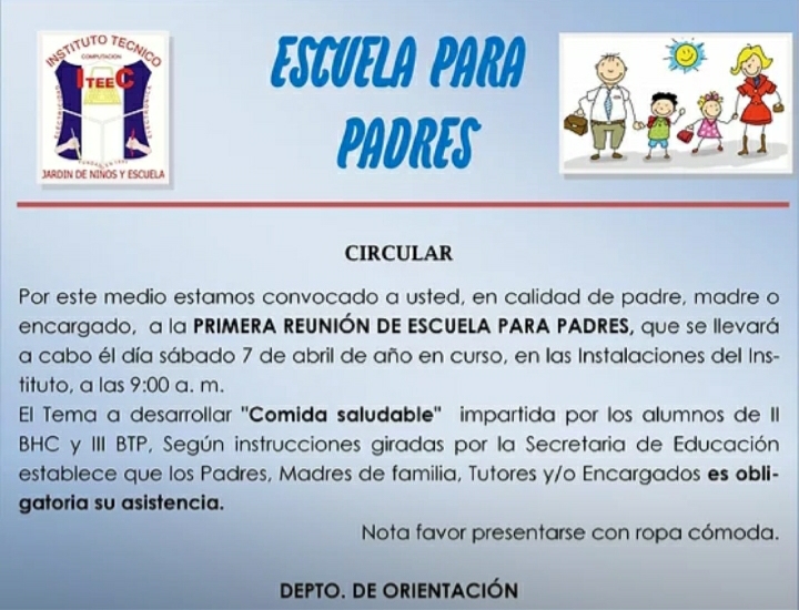 ESCUELA PARA PADRES ITEEC