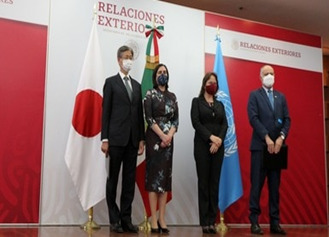 La Embajada de Japón en México y UNOPS formalizan proyecto de cooperación económica en apoyo a México para enfrentar el COVID-19