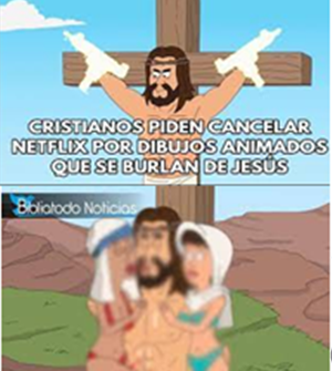 NETTFLIX ES UNA VERGUENZA DE CANAL SE BURLA DE JESUS EN UNA SERIE ANIMADA  DONDE HAY TIROTEO Y MATERIAL OBCENO.