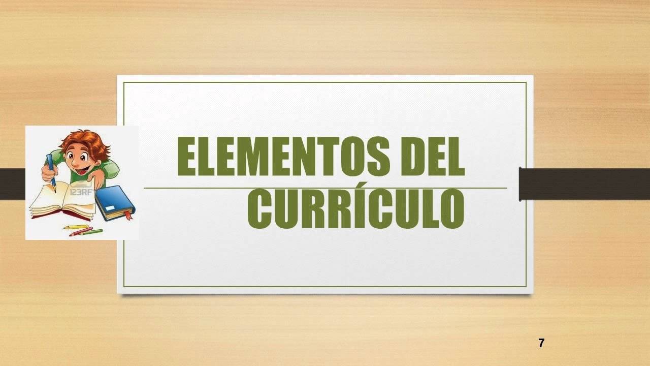 Niveles del planeamiento didáctico,  Elementos del currículo: