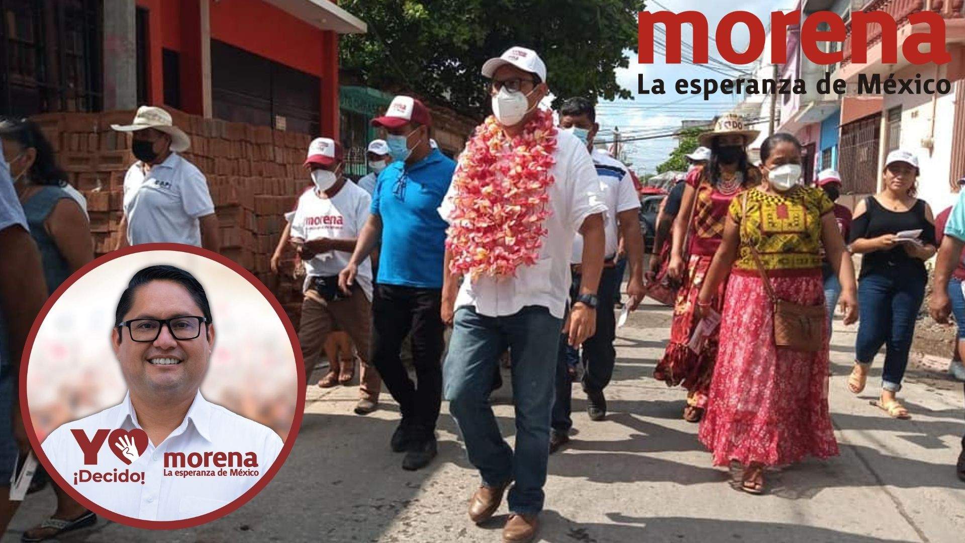 Héctor Yodo recibe muestras de apoyo en la Segunda Secc. de Juchitan