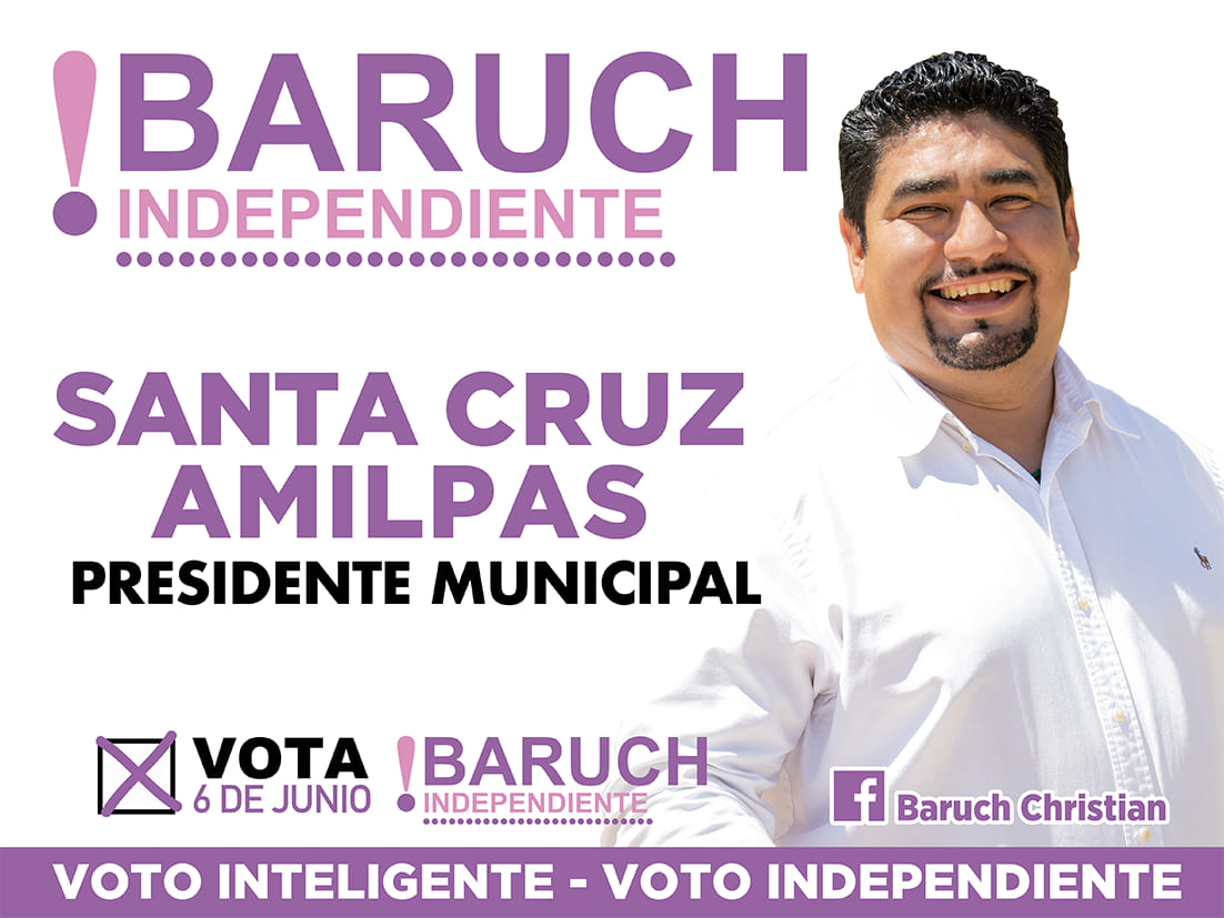 Christian Baruch imparable a la Presidencia de Santa Cruz Amilpas