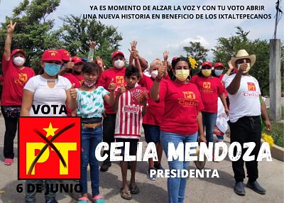 Celia Mendoza recibe apoyo del Barrio Santa Rita