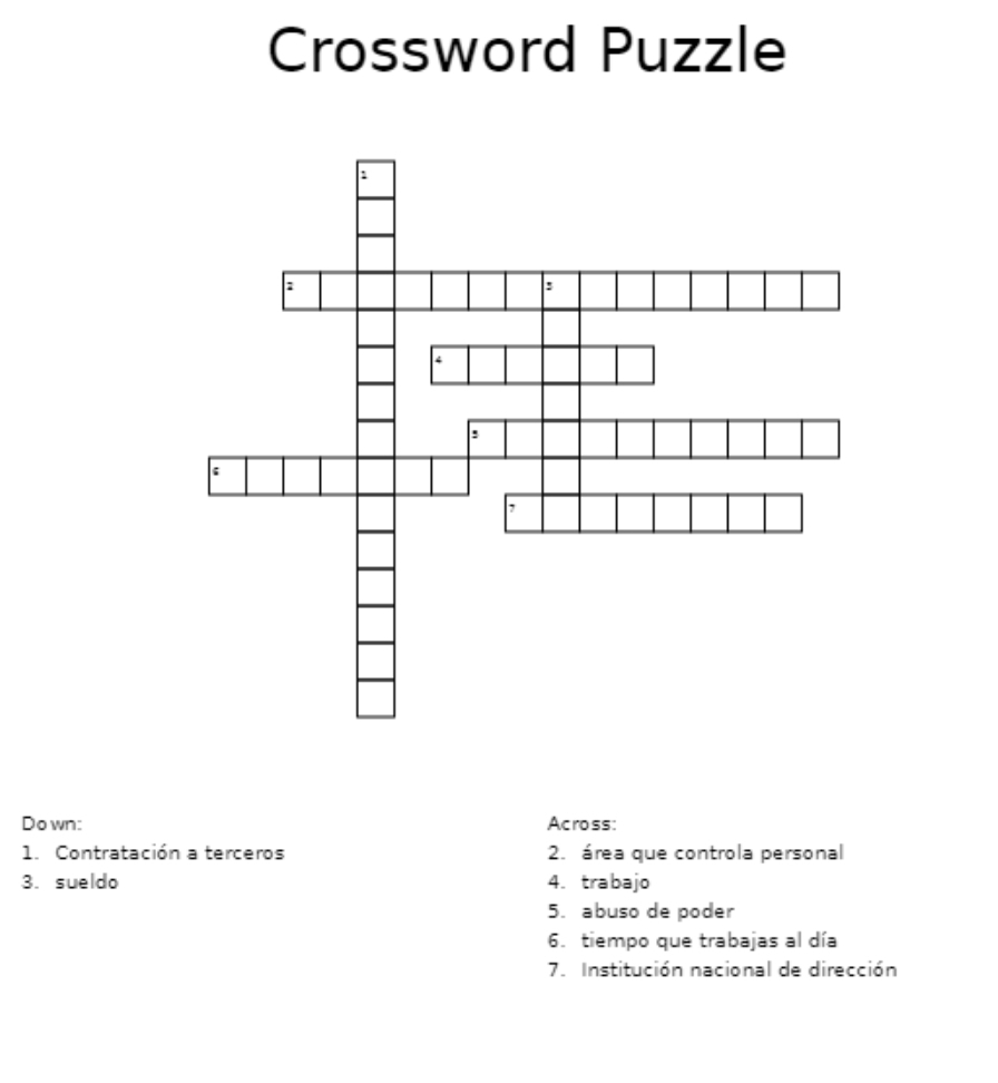 Crossword Puzzle