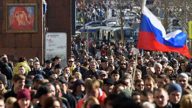 Protestas se extendieron por toda Rusia y Siberia en apoyo a Alexei Navalny