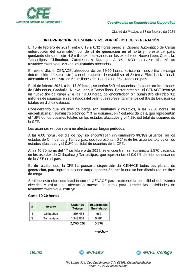 Apagones en diferentes partes del municipio