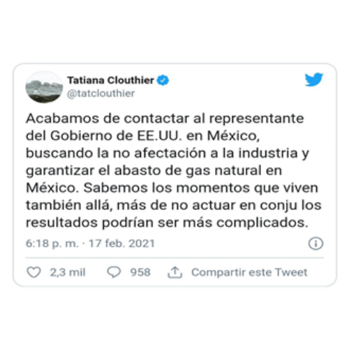 El gobierno de México reacciona luego de que Texas prohibió exportar gas natural