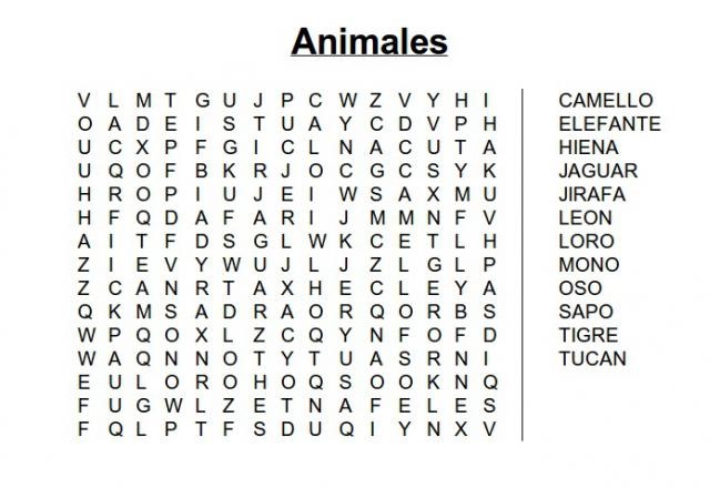 Sopa de letras 1.
