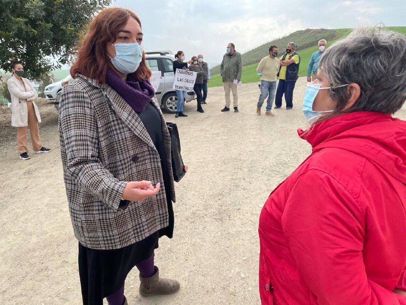 VISITA DE PODEMOS UTRERA EN LA CAÑADA (UTRERA)