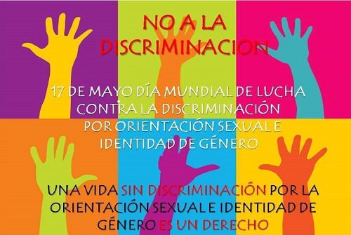 17 de Mayo :  Día Internacional contra la Discriminación por Orientación Sexual, Identidad de Género y su expresión