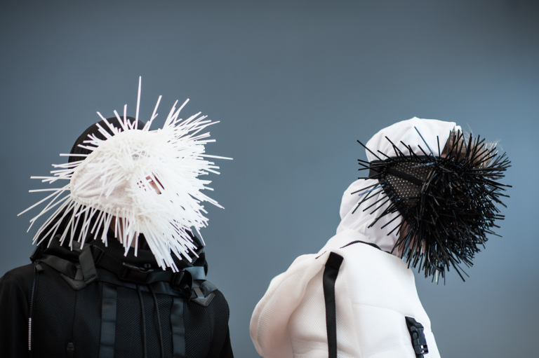 High-top shoes and cable-tied balaclava: this is the future of fashion